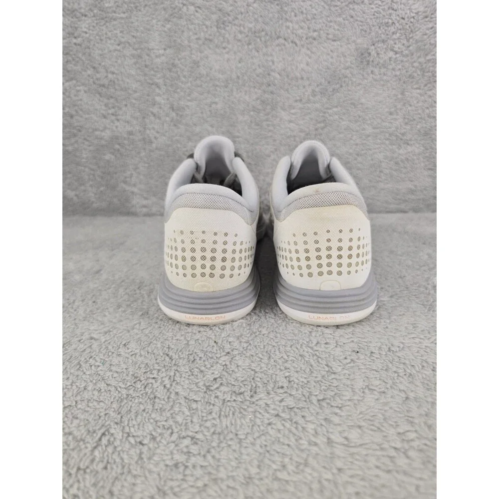 Nike Women's White and Gray Perforated Training Sneakers